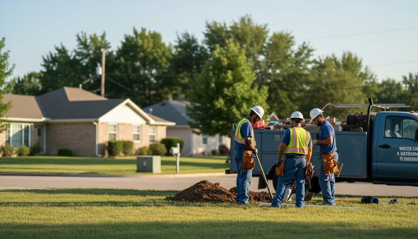 Residential water line and bathroom plumbing service in Ferndale, PA